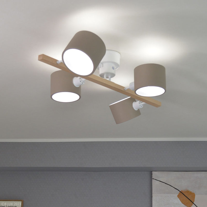 ELUX 照明 【NEW】NORDY4 ノルディ4 4灯シーリングライト グレージュ