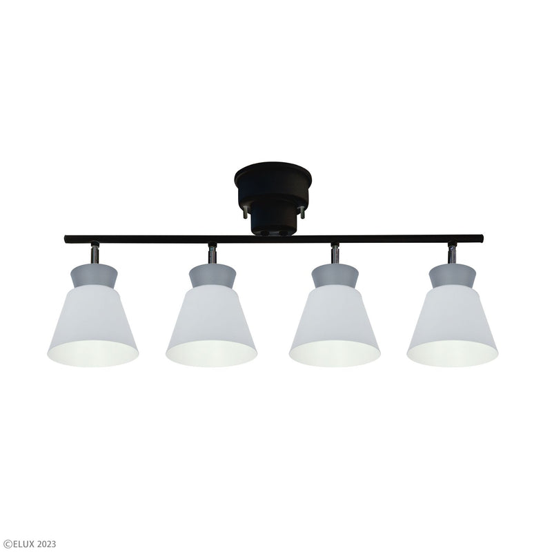 ELUX 照明 【NEW】BONIS ボニス 4灯シーリングスポットライト グレー×ダークグレー