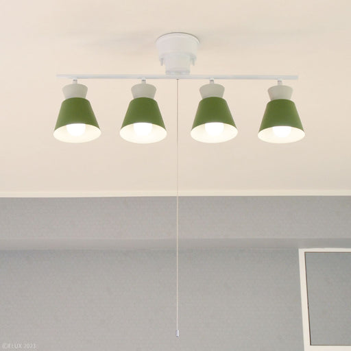 ELUX 照明 LC11012-OV【NEW※４月末入荷予定】BONIS ボニス 4灯シーリングスポットライト オリーブ×グレー