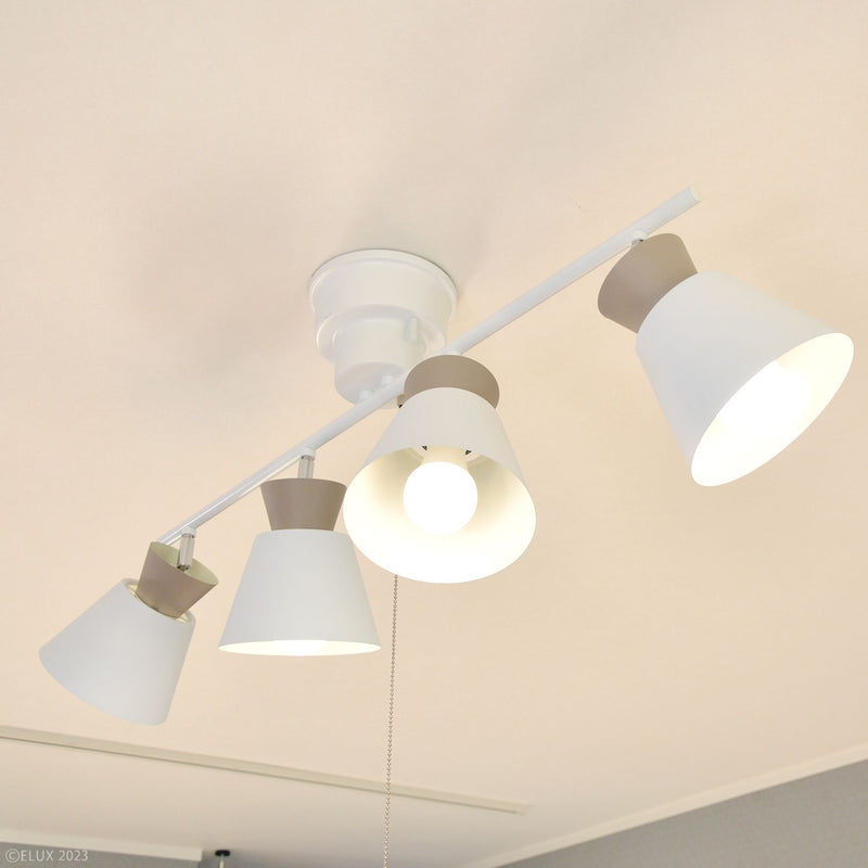 ELUX 照明 LC11012-WH【NEW※４月末入荷予定】BONIS ボニス 4灯シーリングスポットライト ホワイト×グレージュ