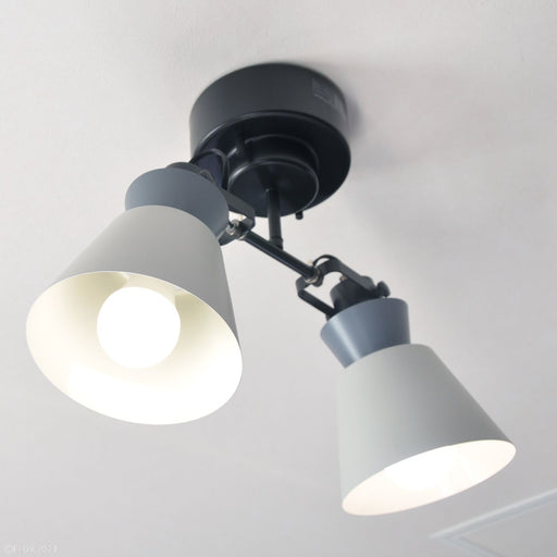 ELUX 照明 LC11013-GY【NEW】BONIS ボニス 2灯シーリングスポットライト グレー×ダークグレー