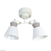 ELUX 照明 【NEW】BONIS ボニス 2灯シーリングスポットライト ホワイト×グレージュ