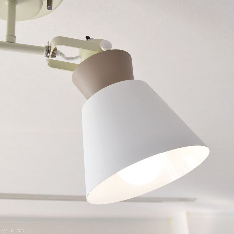 ELUX 照明 【NEW】BONIS ボニス 2灯シーリングスポットライト ホワイト×グレージュ