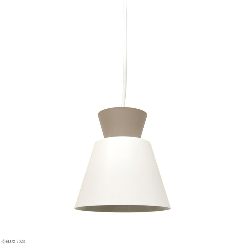ELUX 照明 【NEW】BONIS ボニス 1灯ペンダントライト ホワイト×グレージュ
