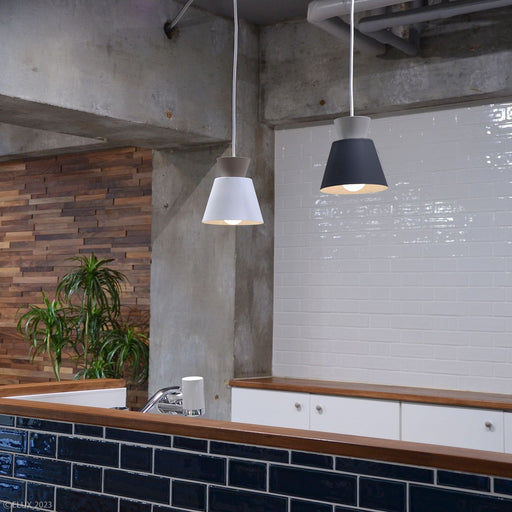 ELUX 照明 LC11014-WH【NEW】BONIS ボニス 1灯ペンダントライト ホワイト×グレージュ