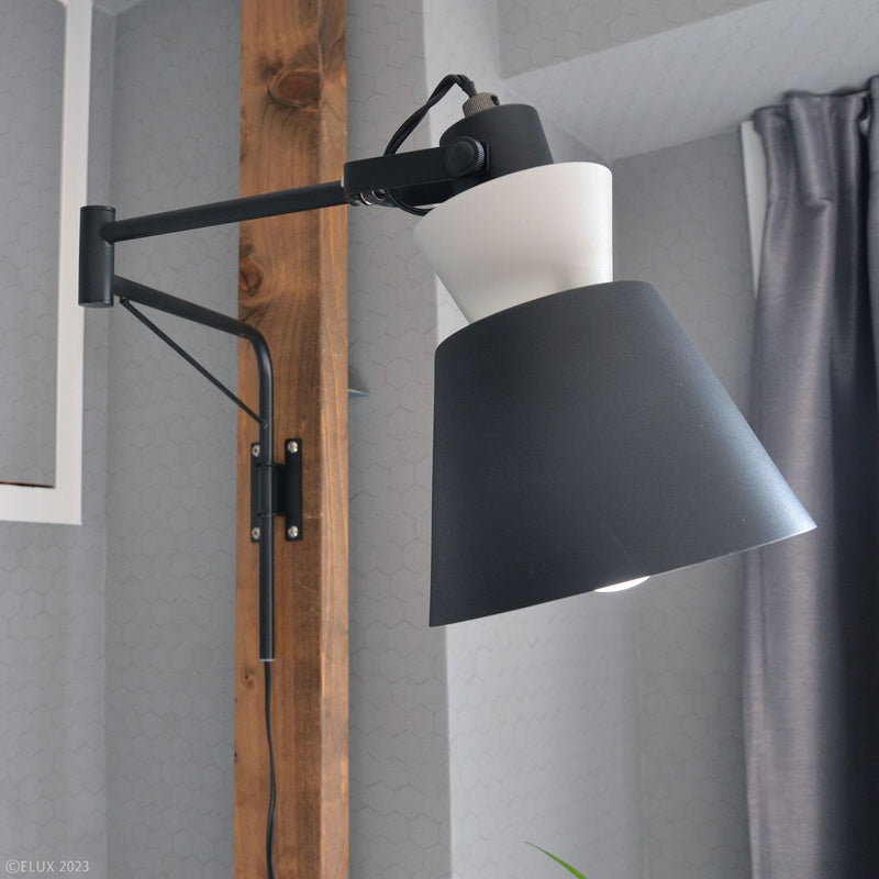 ELUX 照明 【NEW】BONIS ボニス 1灯アームブラケットライト ブラック×グレー