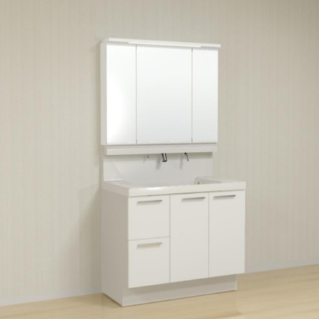 洗面化粧台本体　エルシィ　LCY1H-905SY-A/VP2H　ホワイト×プレーンネオホワイト　間口900mm　※ミラーキャビネット別売