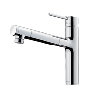 タカギ　蛇口一体型浄水器　シングルレバー混合栓（ワンホール型）メッキ