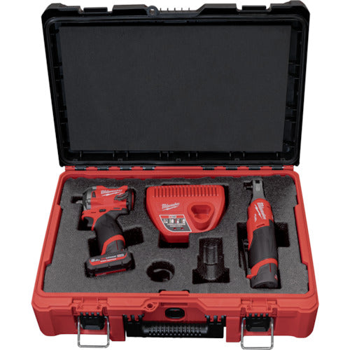 milwaukee M12FPP2H5252PJP M12 FUEL パワーパック（インパクトレンチ、3/8インチハイスピードラチェットレンチ）