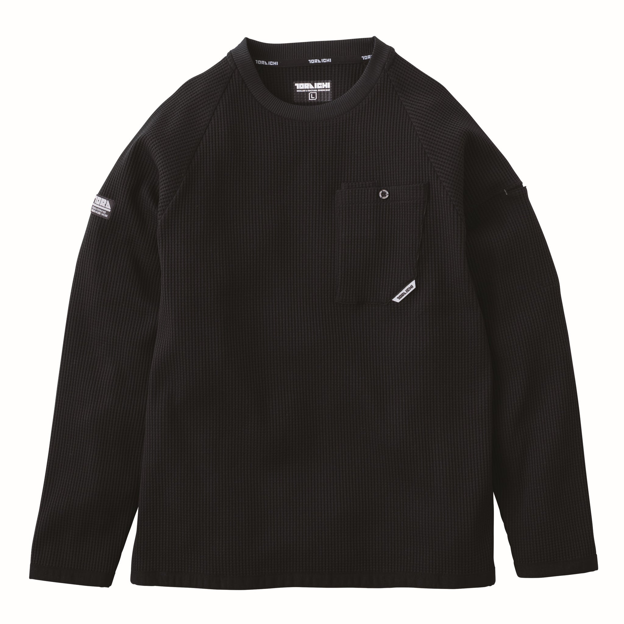 寅壱 9285-617 長袖クルーネックTシャツ 2025-26AW新作 ブラック