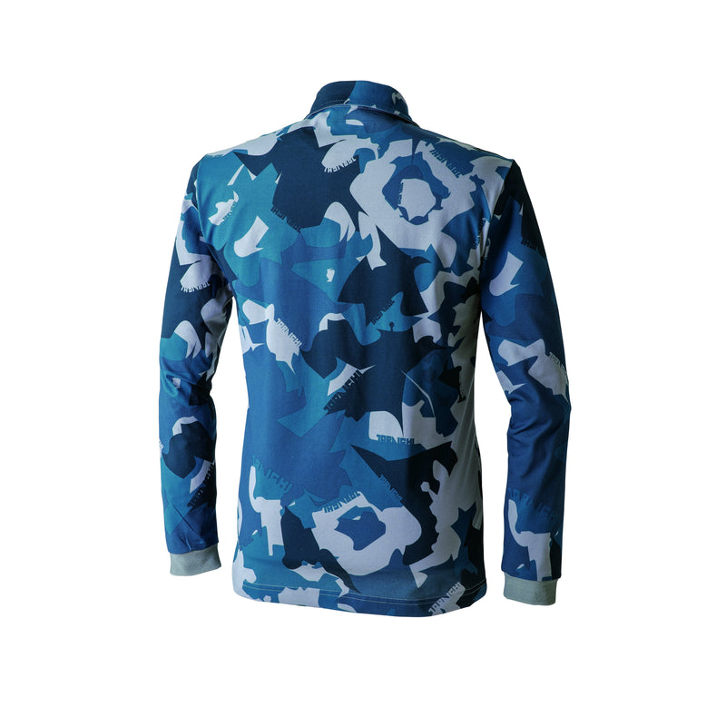 寅壱 5992-614 迷彩柄長袖ポロシャツ SPEEDRY® 天竺ニット 吸汗 消臭 形状安定襟