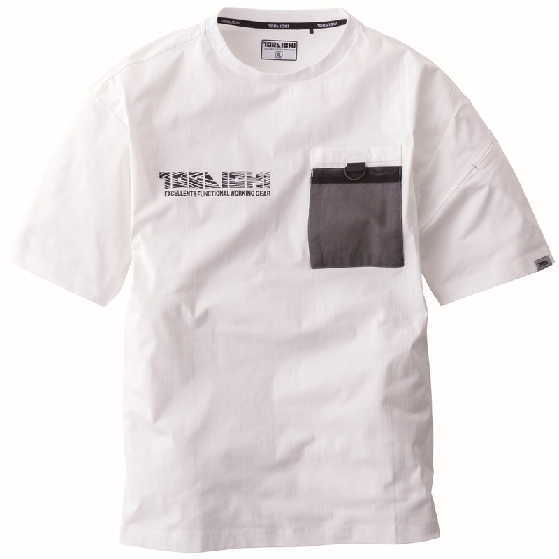 寅壱 5955-618 半袖クルーネックTシャツ シロ