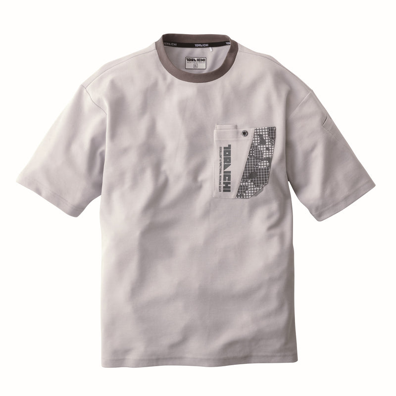 寅壱 5993-618 半袖クルーネックTシャツ シルバー 正面