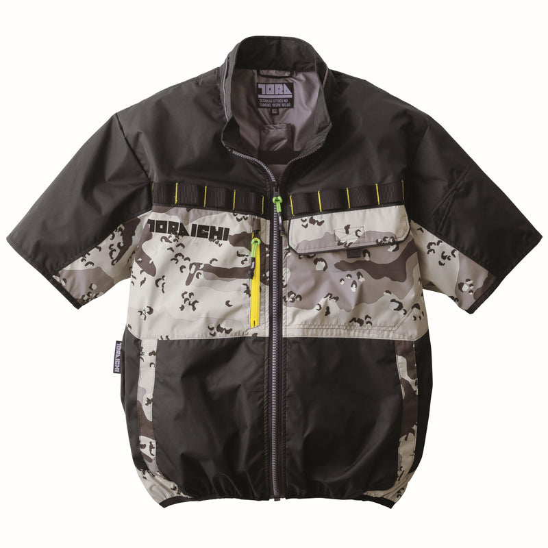 寅壱 1082-116 空調服®半袖ジャケット クロ 正面