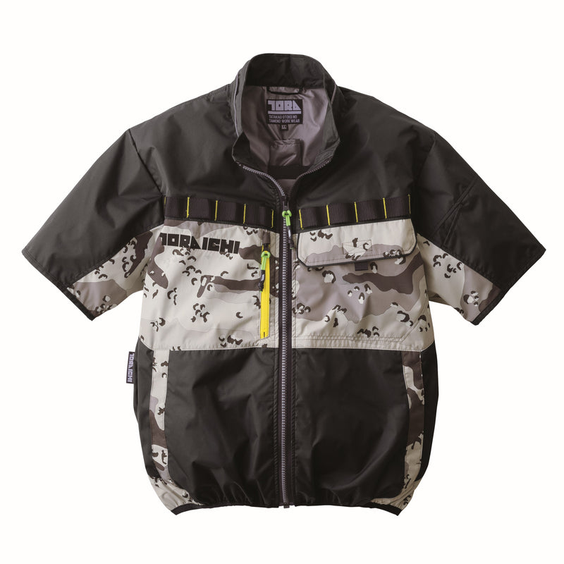 寅壱 1082-116 空調服®半袖ジャケット クロ 正面