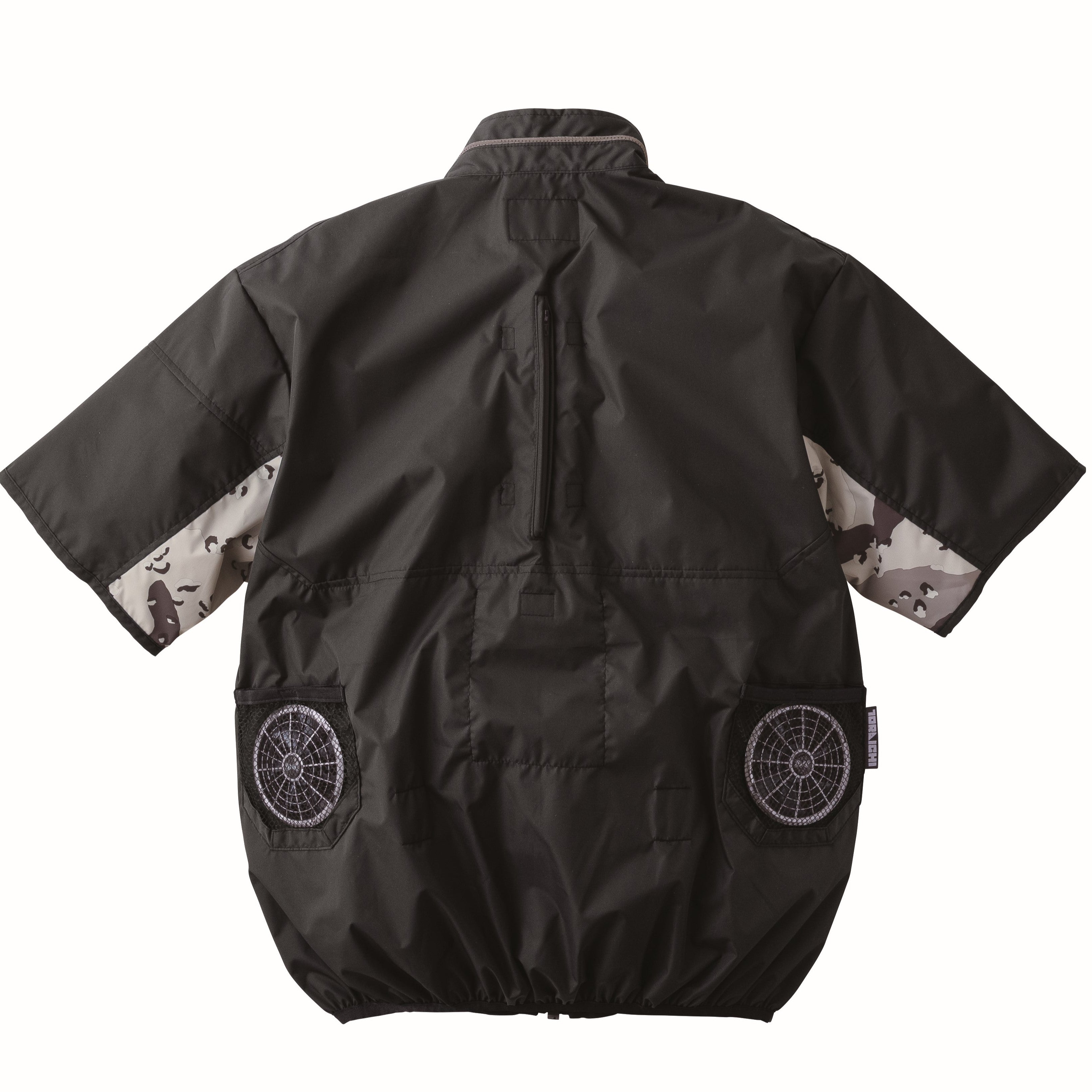 寅壱 1082-116 空調服®半袖ジャケット クロ 背面