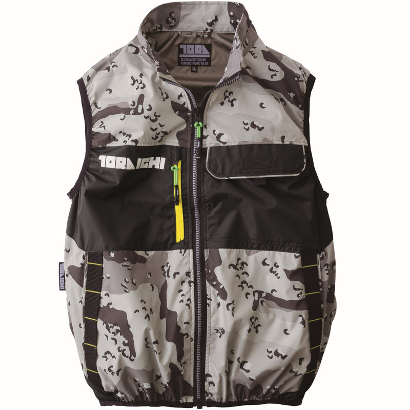 寅壱 1082-611 空調服®ベスト 迷彩　正面