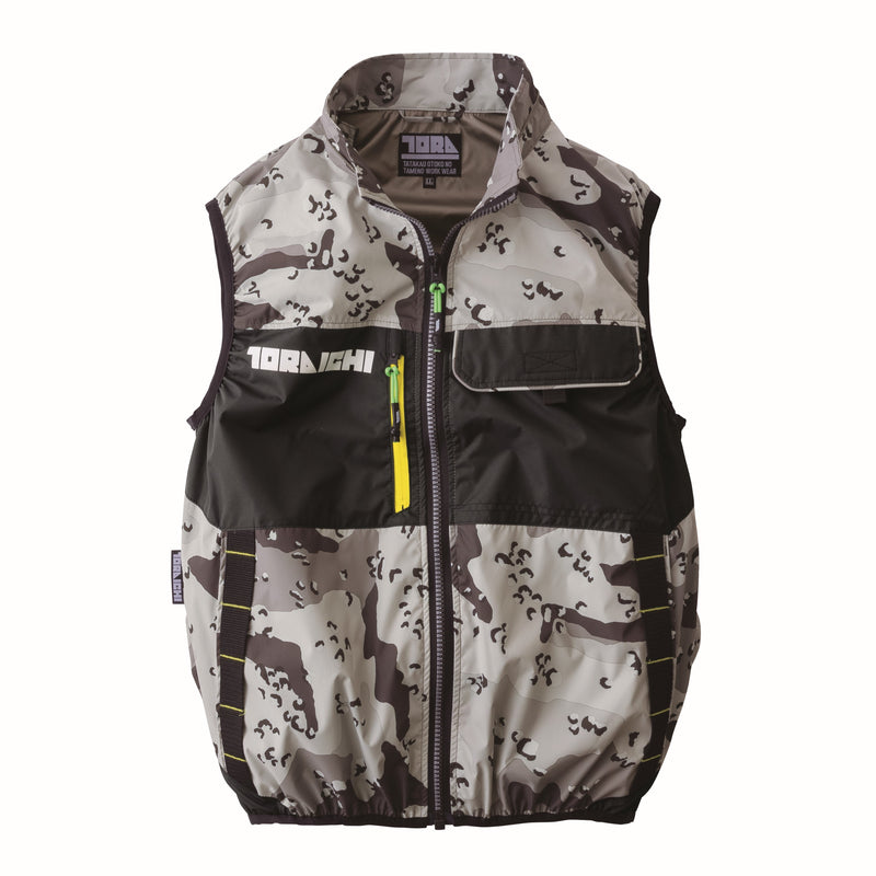 寅壱 1082-611 空調服®ベスト 迷彩　正面