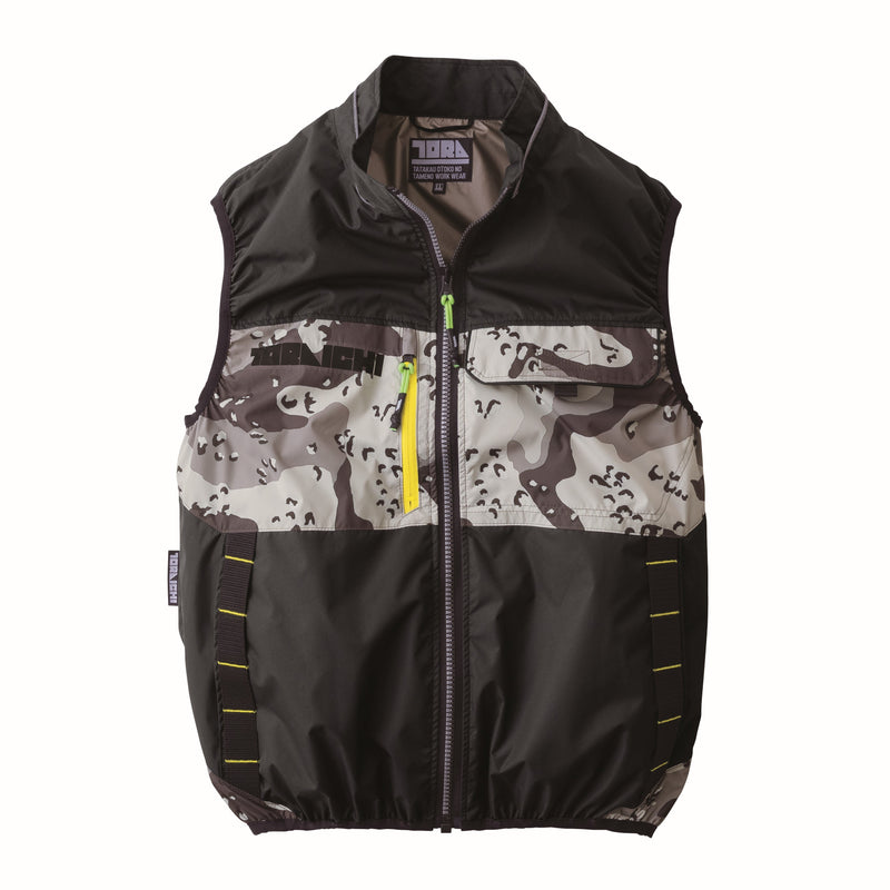 寅壱 1082-611 空調服®ベスト クロ 正面