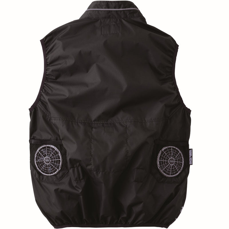 寅壱 1082-611 空調服®ベスト クロ 背面