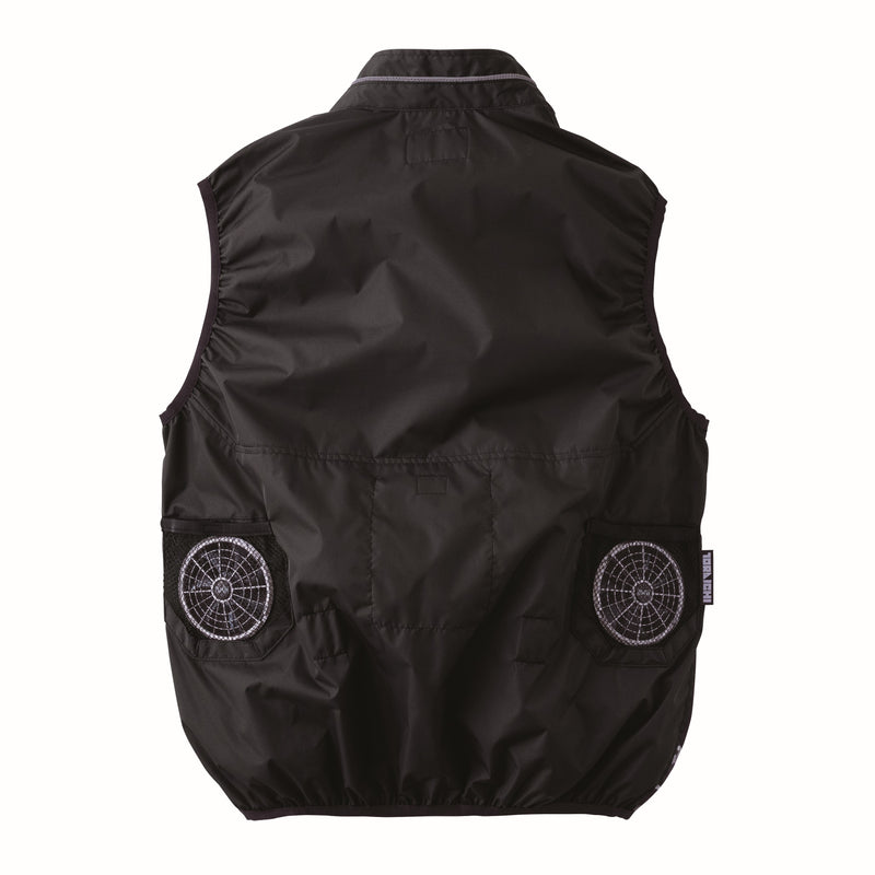 寅壱 1082-611 空調服®ベスト クロ 背面