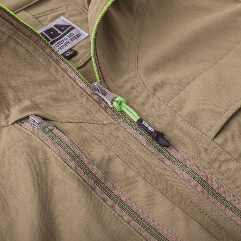 寅壱 9551-124 ワークジャケット カーキ ファスナー