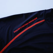 寅壱 7996-617 長袖クルーネックTシャツ オレンジ 切替