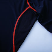 寅壱 7996-617 長袖クルーネックTシャツ オレンジ 脇部分メッシュ仕様