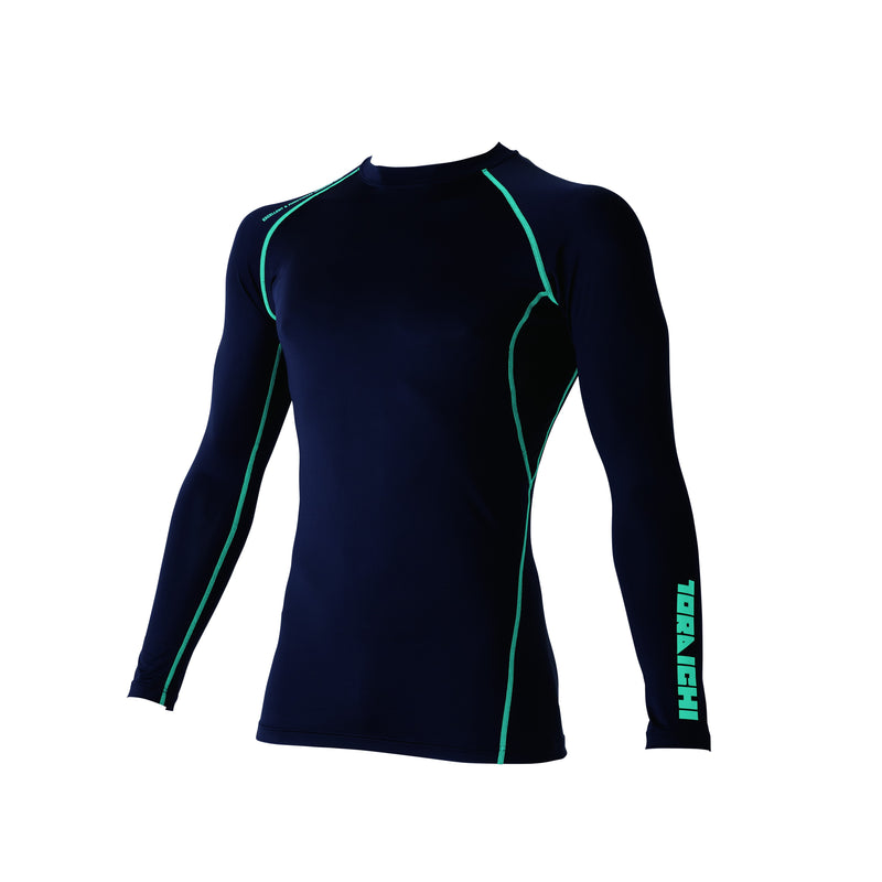 寅壱 7996-617 長袖クルーネックTシャツ トライチブルー