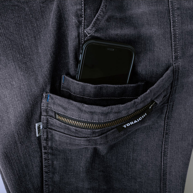 寅壱 8870-219 デニムカーゴパンツ マルチポケット配置