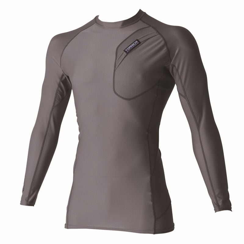 寅壱 5982-617 長袖クルーネックＴシャツ グレー