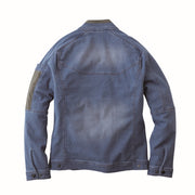 寅壱 8860-124 デニムワークジャケット アイスブルー 背面