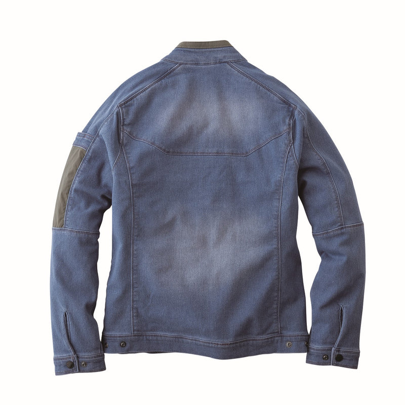 寅壱 8860-124 デニムワークジャケット アイスブルー 背面