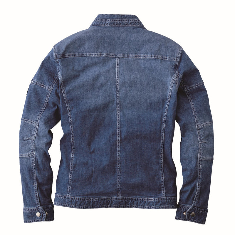 寅壱 8970-554 デニムライダースジャケット コン 背面