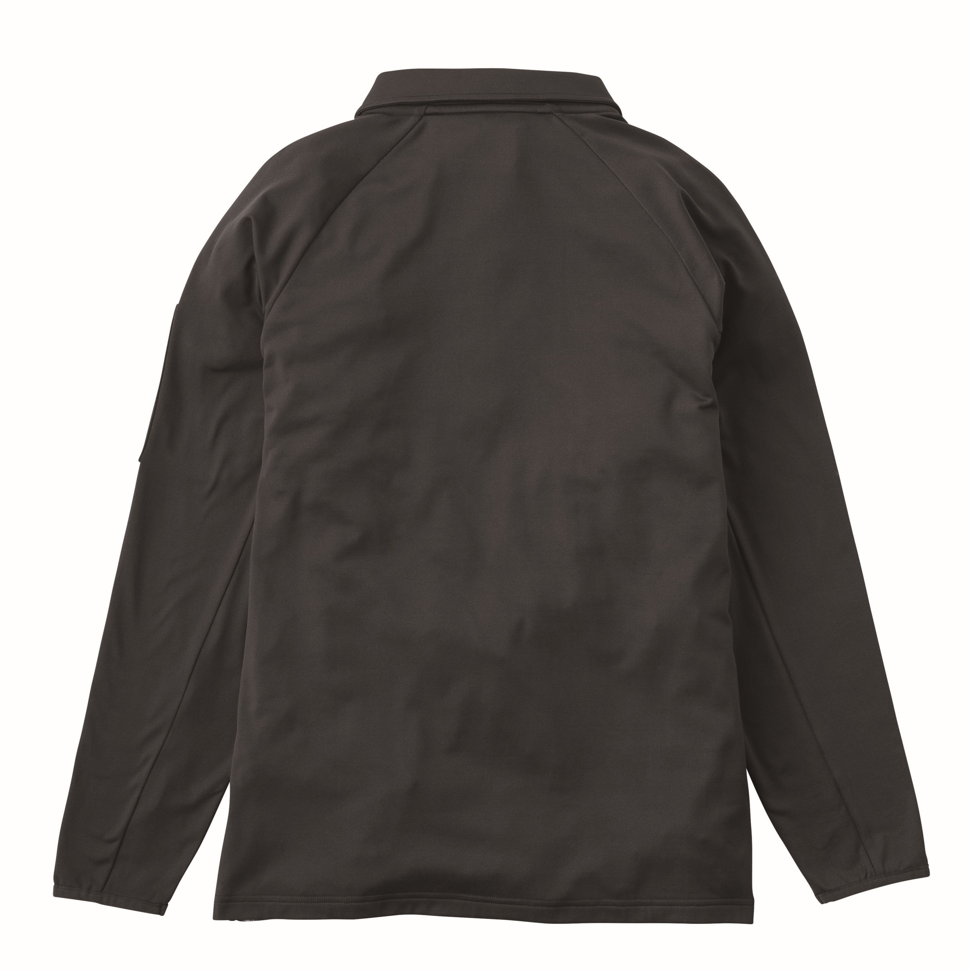 寅壱 7951-614 長袖ポロシャツ 2025-26AW新作 スミグレー バックスタイル