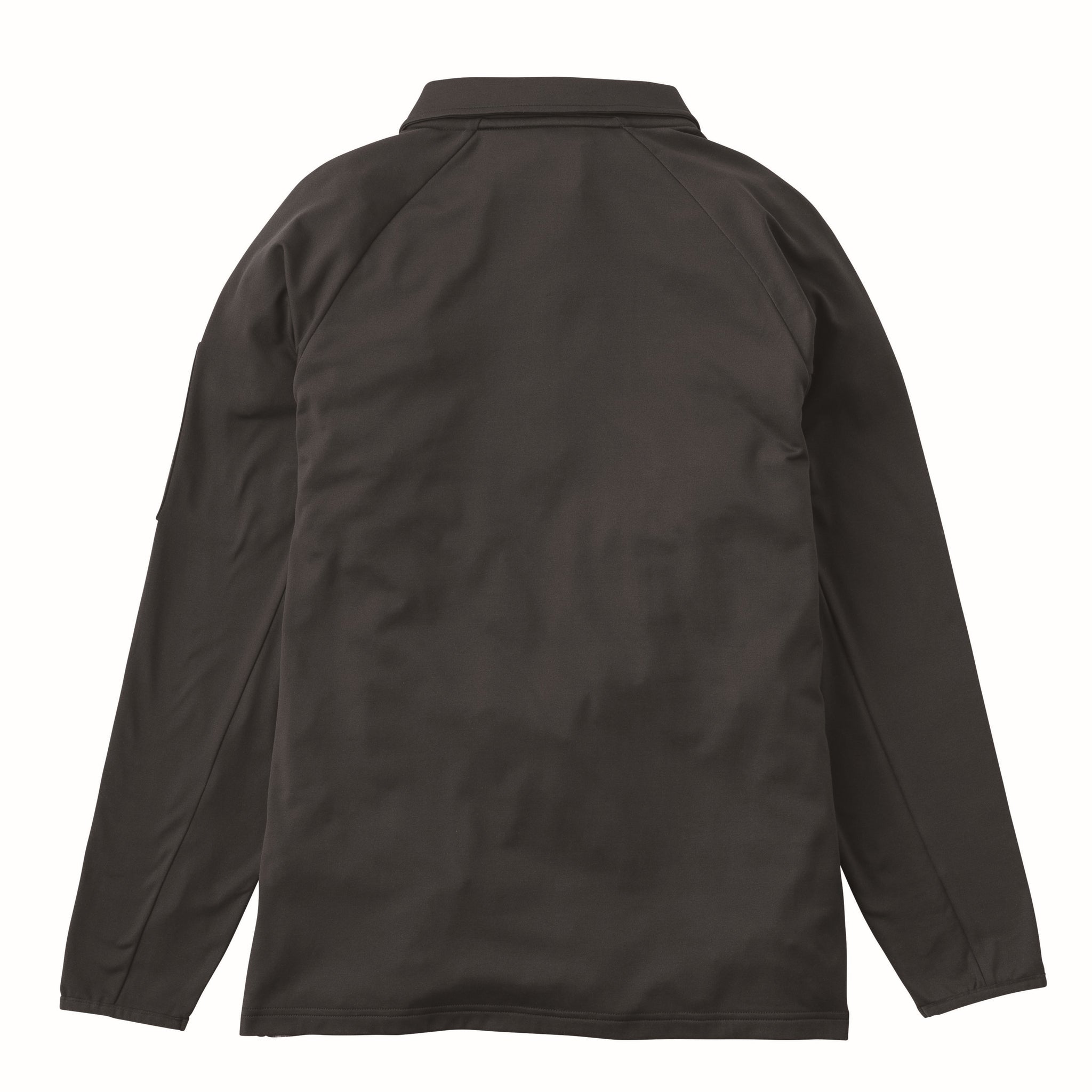 寅壱 7951-614 長袖ポロシャツ 2025-26AW新作 スミグレー バックスタイル