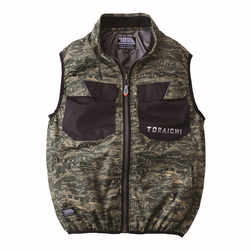 寅壱 1080-611 空調服(R) ベスト 迷彩 正面