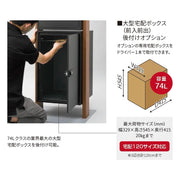 宅配ボックス搭載門柱　REGALIO-LN　レガリオ-LN　透明アクリル表札付　サイン灯あり プラチナステン / ホワイト / プラチナステン