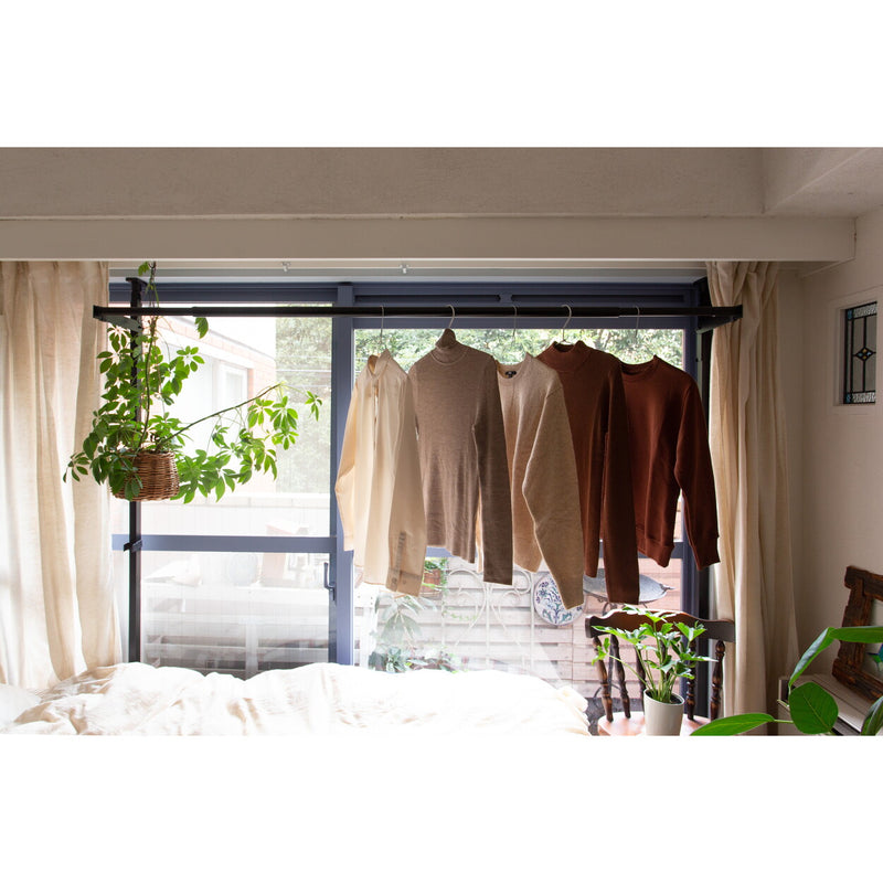 窓枠物干し　FRAMES　ブラック