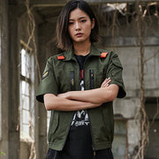 AVIREX AV413 ミリタリー サイドファン空調服 ワーク半袖ブルゾン 熱中症対策 2026SS