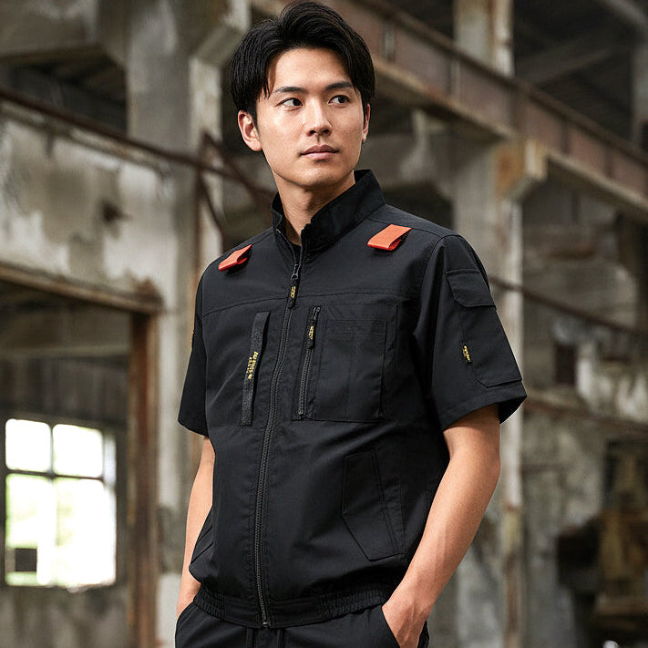 AVIREX AV413 ミリタリー サイドファン空調服 ワーク半袖ブルゾン 熱中症対策 2026SS