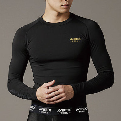 AVIREX AV810 接触冷感 消臭 吸汗速乾 長袖アンダーレイヤー 熱中症対策 インナー コンプレッション 2026SS