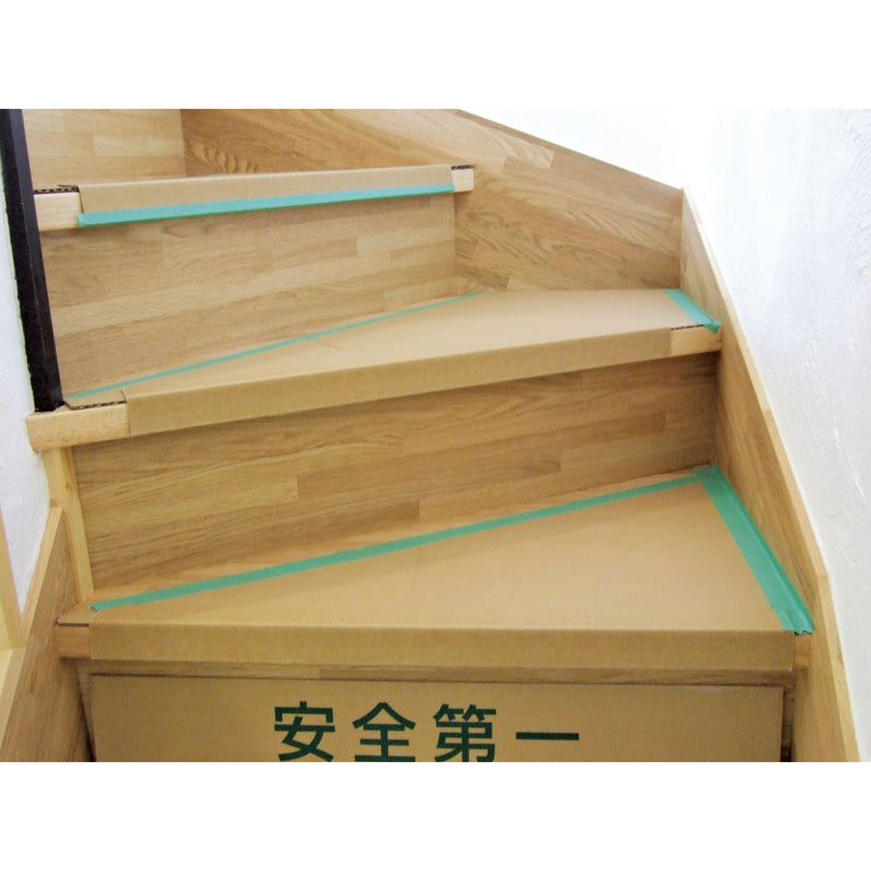 紙単一素材の屋内専用階段養生材　段吉 直用