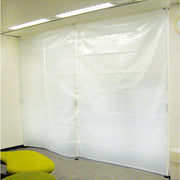 簡単施工の間仕切りカーテン　リフォームカーテン　支柱3本＋シート2枚