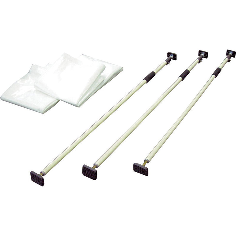 簡単施工の間仕切りカーテン　リフォームカーテン　支柱3本＋シート2枚