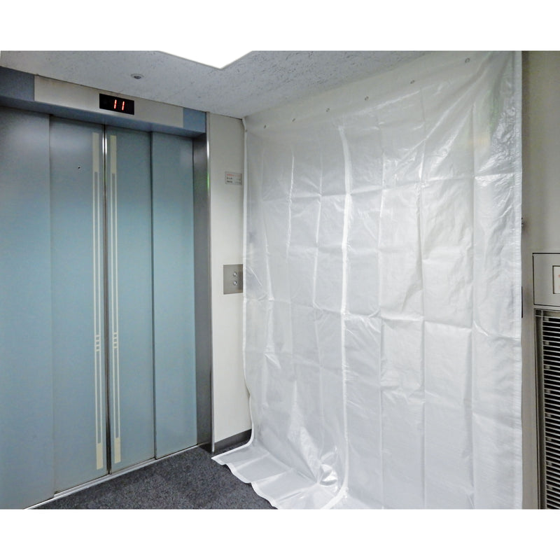 簡単施工の間仕切りカーテン　リフォームカーテン　支柱3本＋シート2枚