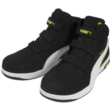 PUMAセーフティスニーカー 63.203.0 エアツイスト 2.0 ブラック ミッド フック＆ループ