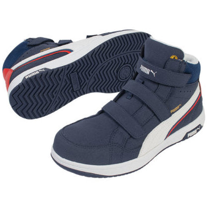 PUMAセーフティスニーカー 63.205.0 エアツイスト 2.0 ネイビー ミッド フック＆ループ