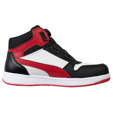 PUMA 安全靴 63.212.0 フロントコート ブラック＆ホワイト＆レッド ディスクミッド