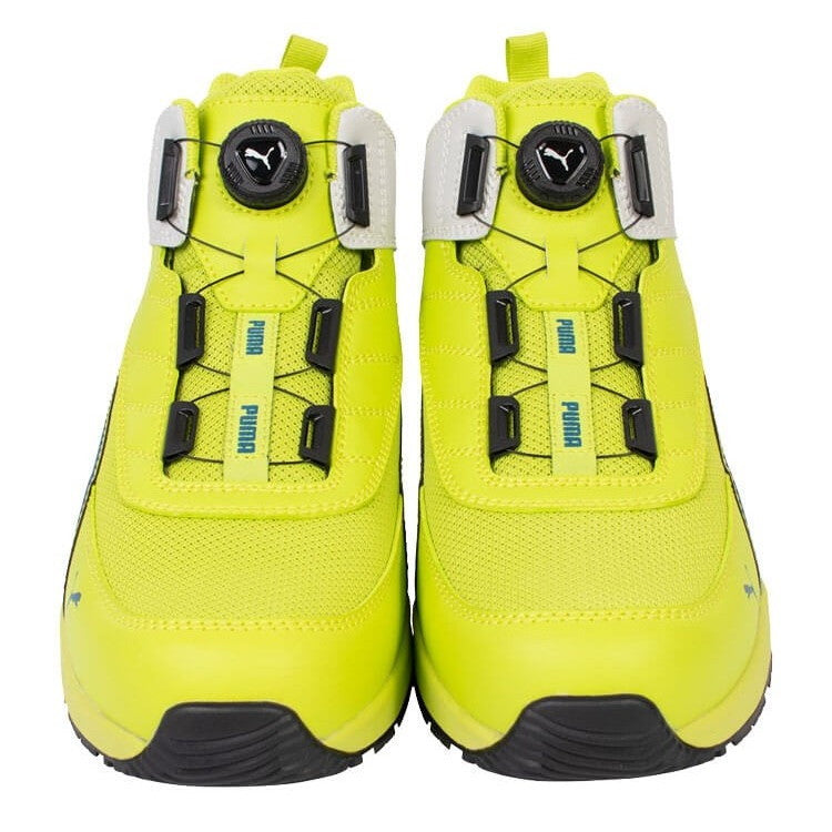 【新品】プーマ安全靴 26.5cmスイッチバックディスクミッド イエロー PUMA プーマ 安全靴 ダイヤル式 ディスクシステム スニーカー スイッチ
